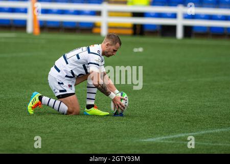 Coventry, Royaume-Uni. 02 octobre 2021. Tony Fenner de Coventry Rugby vu en action pendant le match de championnat Green King entre Coventry Rugby et Richmond Rugby à Butts Park Arena à Coventry.(score final; Coventry 10:5 Richmond) Credit: SOPA Images Limited/Alay Live News Banque D'Images