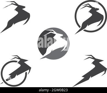 Modèle vectoriel de logo Deer ilustraation Illustration de Vecteur