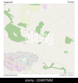 Poggiarello, province de Sienne, Italie, Toscane, N 43 26' 47'', E 11 10' 11'', carte, carte intemporelle publiée en 2021.Les voyageurs, les explorateurs et les aventuriers comme Florence Nightingale, David Livingstone, Ernest Shackleton, Lewis et Clark et Sherlock Holmes se sont appuyés sur des cartes pour planifier leurs voyages dans les coins les plus reculés du monde. Timeless Maps dresse la carte de la plupart des sites du monde, montrant ainsi la réalisation de grands rêves Banque D'Images