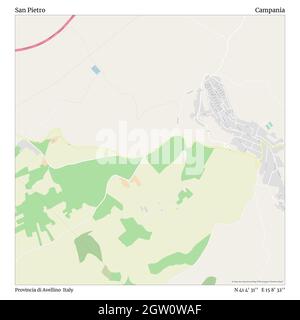 San Pietro, Provincia di Avellino, Italie, Campanie, N 41 4' 31'', E 15 8' 32'', carte, carte intemporelle publiée en 2021.Les voyageurs, les explorateurs et les aventuriers comme Florence Nightingale, David Livingstone, Ernest Shackleton, Lewis et Clark et Sherlock Holmes se sont appuyés sur des cartes pour planifier leurs voyages dans les coins les plus reculés du monde. Timeless Maps dresse la carte de la plupart des sites du monde, montrant ainsi la réalisation de grands rêves Banque D'Images