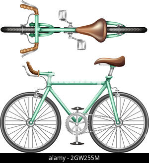 Un vélo vert Illustration de Vecteur