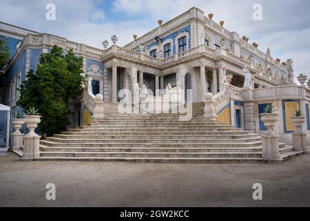 Escalier de Robillon au Palais de Queluz - Queluz, Portugal Banque D'Images