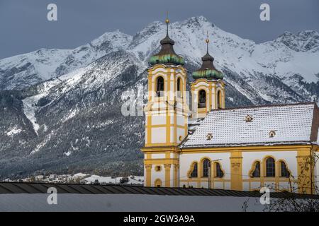 Basilique de l'abbaye de Wilten - Innsbruck, Tyrol, Autriche Banque D'Images