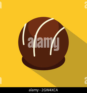 Bonbons de chocolat, l'icône de style plat Illustration de Vecteur