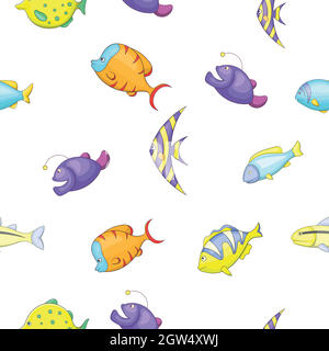 Espèces de poissons, de style cartoon Illustration de Vecteur