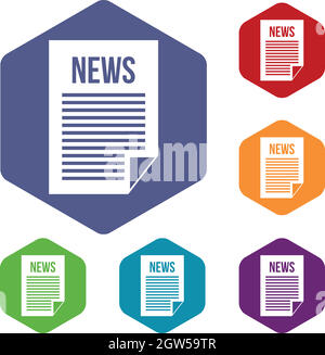 News icons set Illustration de Vecteur