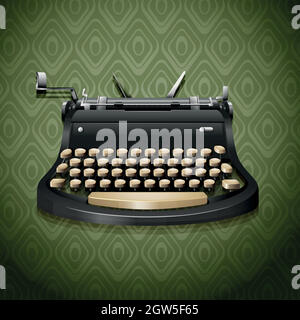 Design vintage de la machine à écrire Illustration de Vecteur