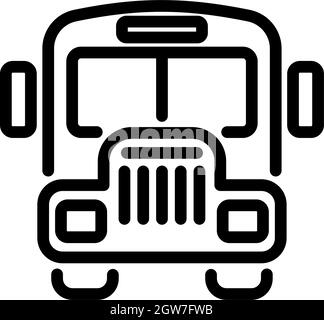 Icône de bus scolaire Illustration de Vecteur