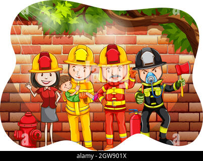 Pompier Illustration de Vecteur