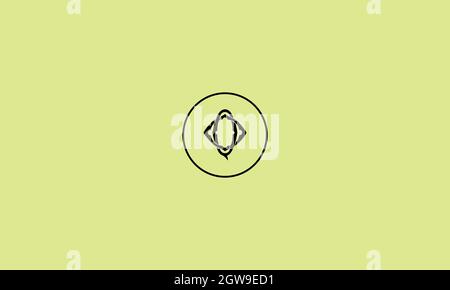 logo oq de lettres avec effet d'espace négatif pour l'utilisation de l'illustration Illustration de Vecteur