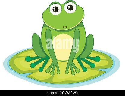 grenouille sur un lilypad Illustration de Vecteur