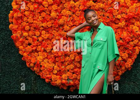 Gabrielle Union arrive au Polo Classic veuve Clicquot au parc historique national Will Rogers à Los Angeles, en Californie, le 2 octobre 2021. (Photo de Conor Duffy/Sipa USA) Banque D'Images