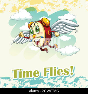 L'idiom anglais vole le temps Illustration de Vecteur