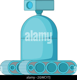 Lander, icône de style cartoon Illustration de Vecteur