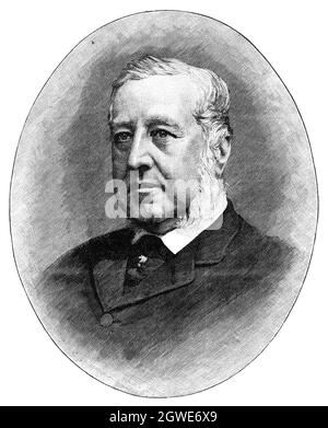 Illustration B&W : Lord Augustus Loftus, ambassadeur en Prusse 1865 - 1868 Banque D'Images