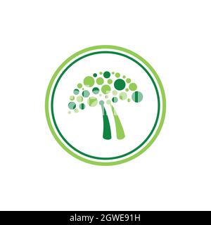 abstrait champignon élégant logo icône vecteur plat concept graphique conception Illustration de Vecteur