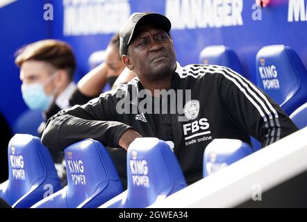 Leicester City responsable du développement Emile Heskey dans les stands lors du match de la Super League des femmes FA au King Power Stadium, Leicester. Date de la photo: Dimanche 3 octobre 2021. Banque D'Images