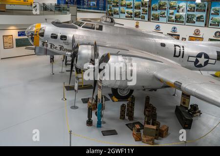 Un bombardier lourd Boeing B-17G Flying Fortress au musée Pima Air & Space, Tucson, Arizona. Banque D'Images