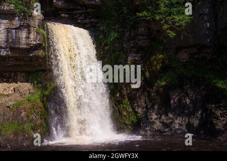 Thornton Force on the River Twiss in the Ingleton WaterFalls Trail, Yorkshire Dales Banque D'Images