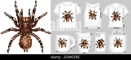 Graphique de Spider sur différents modèles de produit Illustration de Vecteur