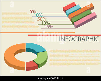 Un infographique montrant des graphiques Illustration de Vecteur