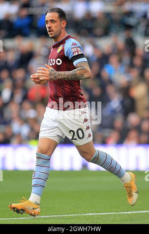 Londres, Royaume-Uni. 03ème octobre 2021. Danny ings d'Aston Villa en action pendant le jeu. Premier League Match, Tottenham Hotspur v Aston Villa au Tottenham Hotspur Stadium de Londres le dimanche 3 octobre 2021. Cette image ne peut être utilisée qu'à des fins éditoriales. Utilisation éditoriale uniquement, licence requise pour une utilisation commerciale. Aucune utilisation dans les Paris, les jeux ou les publications d'un seul club/ligue/joueur. photo par Steffan Bowen/Andrew Orchard sports photographie/Alay Live news crédit: Andrew Orchard sports photographie/Alay Live News Banque D'Images