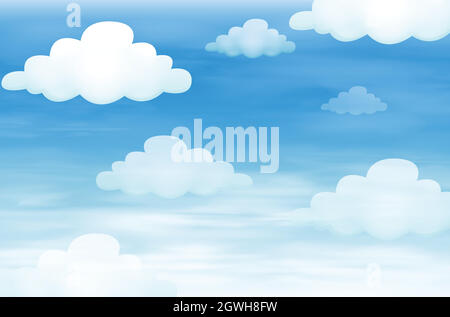 Ciel et nuage Illustration de Vecteur