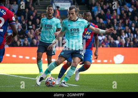 LONDRES, ROYAUME-UNI. 3 OCTOBRE lors du match de Premier League entre Crystal Palace et Leicester City à Selhurst Park, Londres, le dimanche 3 octobre 2021. (Crédit : Federico Maranesi | MI News) Banque D'Images