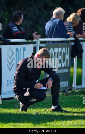 Strood, Royaume-Uni. 03ème octobre 2021. Toby Waters, directeur adjoint de Gillingham, lors du match de première catégorie de la Ligue nationale des femmes de la FA entre Gillingham et Portsmouth au Rochester United Sports Ground à Strood, en Angleterre. Crédit: SPP Sport presse photo. /Alamy Live News Banque D'Images