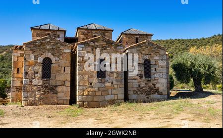 Basilique mozarabe de Santa Lucia del Trampal à Alcuescar, province de Caceres, Tourisme en Estrémadure, Espagne Banque D'Images