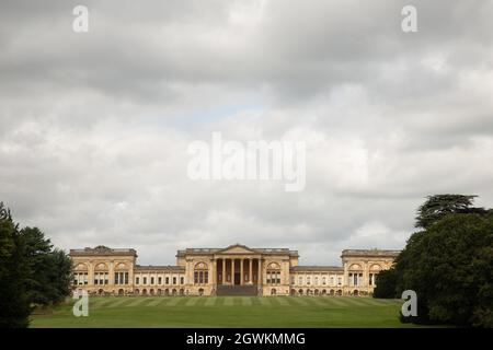 Stowe House première maison classée à Stowe, Buckinghamshire, Angleterre. Stade de l'école Stowe Banque D'Images