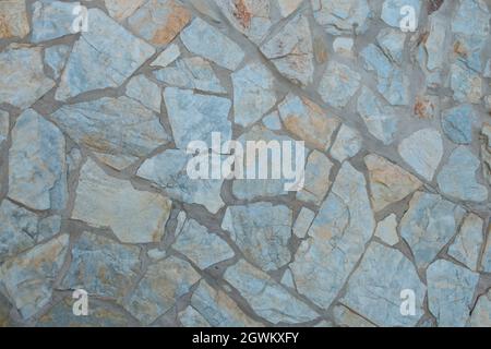 mur en pierre naturelle, motif en pierre grise Banque D'Images