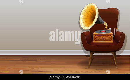 Chambre Vintage Illustration de Vecteur