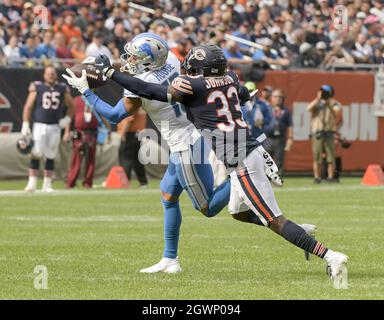 Chicago Bears cornerback Jaylon Johnson (33) in action against the  Indianapolis Colts during the second half of an NFL football game, Sunday,  Oct. 4, 2020, in Chicago. (AP Photo/Kamil Krzaczynski Stock Photo - Alamy