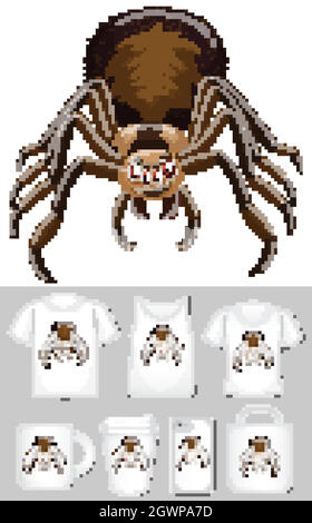 Graphique de Spider sur différents modèles de produit Illustration de Vecteur