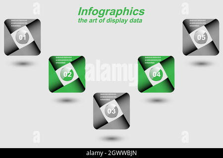 Modèle d'affichage de l'infographie. Idée d'afficher les informations, les classements et les statistiques. Illustration de Vecteur