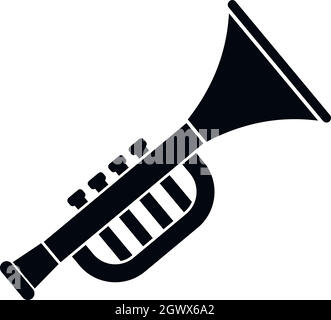Jouet trompette, l'icône de style simple. Illustration de Vecteur