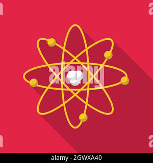 Icône style atome, télévision Illustration de Vecteur