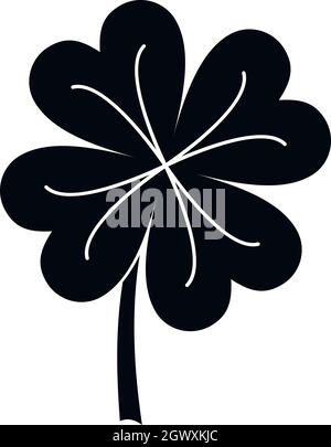 L'icône de Clover Leaf, le style simple Illustration de Vecteur