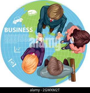 Business people shaking hands Illustration de Vecteur