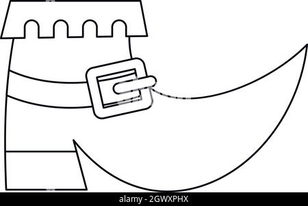 L'icône de démarrage Leprechaun , style contour Illustration de Vecteur