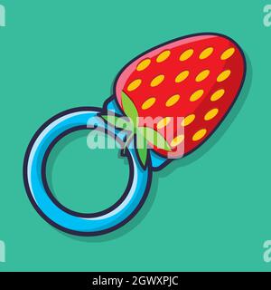 dessin animé vectoriel isolé de baby teether de style plat Illustration de Vecteur