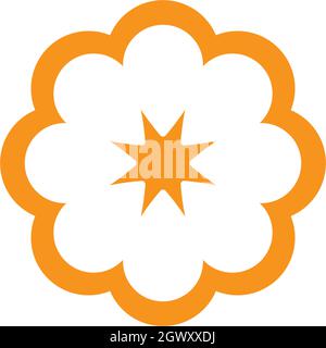 Icône de modèle de logo de motif fleurs vectorielles de beauté Illustration de Vecteur