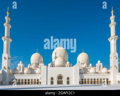 Grande Mosquée d'Abu Dhabi, UAE Banque D'Images