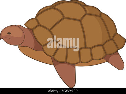 L'icône de tortue, cartoon style Illustration de Vecteur