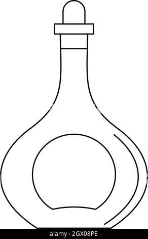 Carafe style du contour, icône Illustration de Vecteur