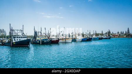 Bateaux de pêche au port de Mooloolaba dans la rivière Mooloolah, Sunshine Coast, Queensland, Australie Banque D'Images