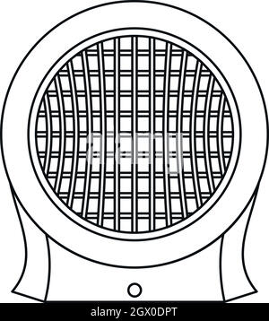 Style du contour, l'icône de chauffage Illustration de Vecteur