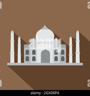 Taj Mahal, l'icône de style plat Illustration de Vecteur