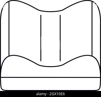Oreiller Orthopédique, icône de style contour Illustration de Vecteur